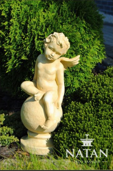 Engel auf Kugel Garten Figur Skulptur Figuren Statue Deko Statuen Neu Dekoration